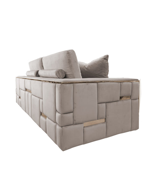 Denver Mink & Gold 3 Seater Sofa